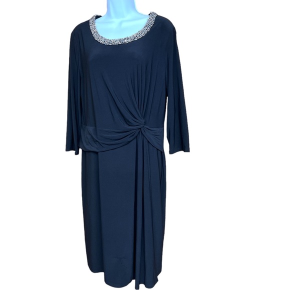 Sz 16 Black Anne Klein Dress NWT - Picture 2 of 8